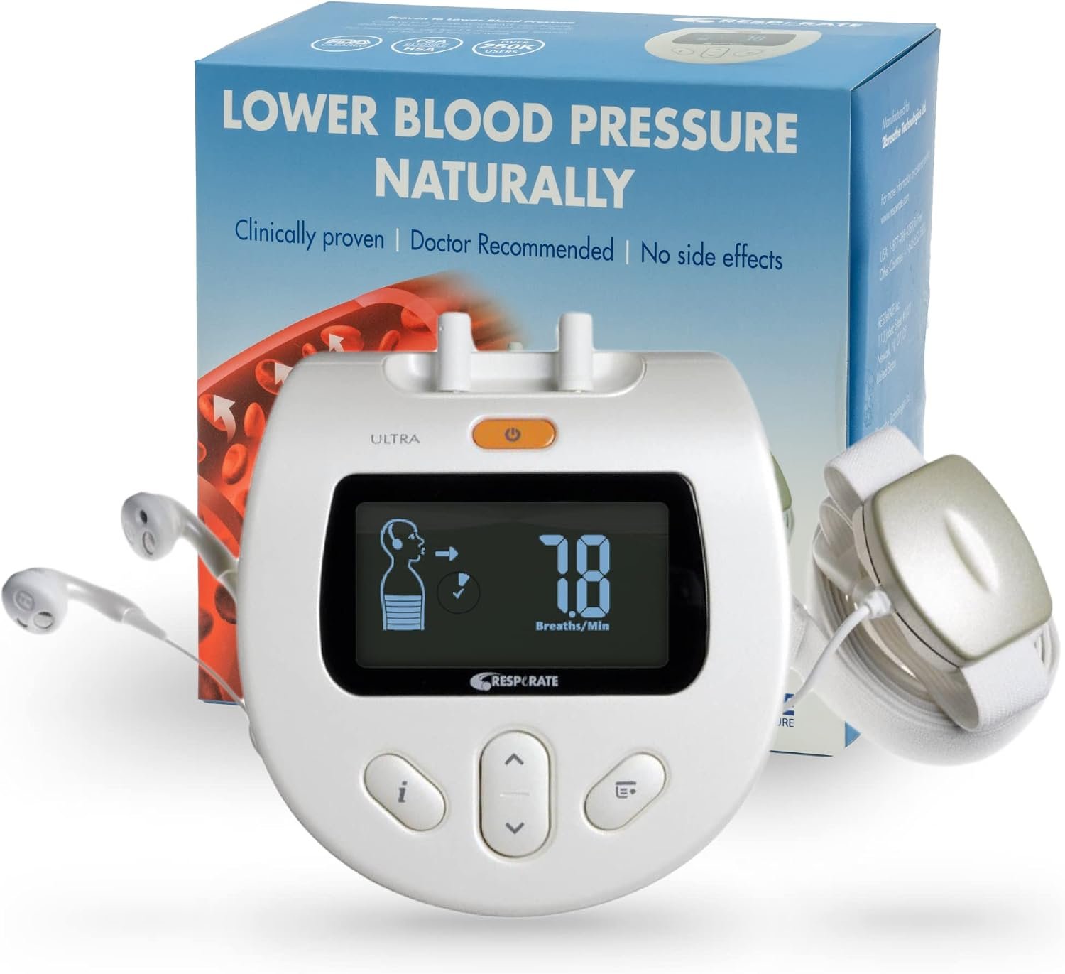 RESPeRATE Deluxe Duo Blood Pressure Lowering Device – 2 -Person Compatible, Backlit Screen – Clinically Proven, Doctor Recommended – Just 15 Minutes a Day Breathing Exercise