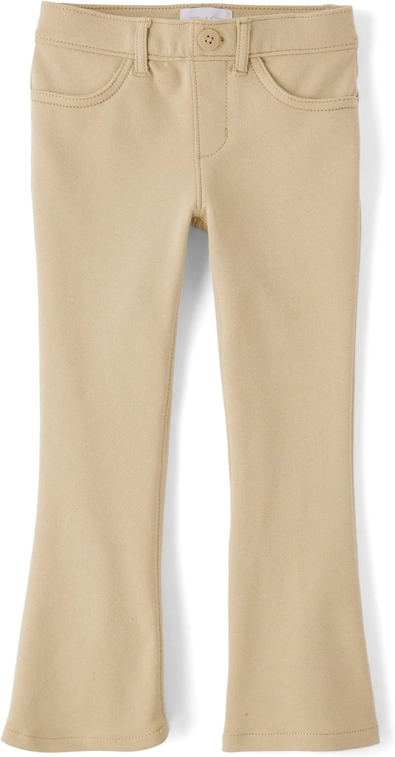 The Children’s Place Girls’ Uniform Ponte Flare Leg Pants
