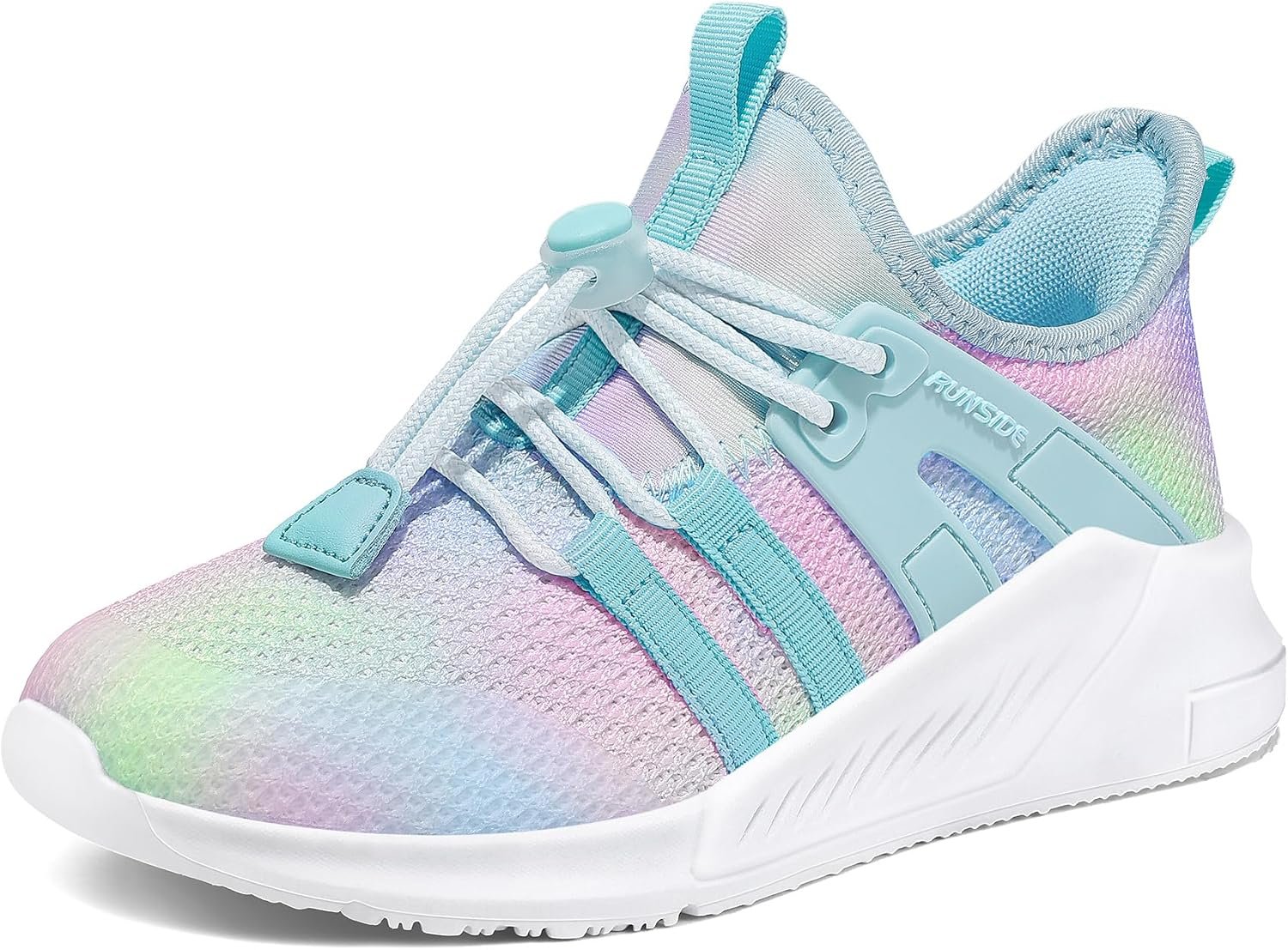 RUNSIDE Girls Tennis Shoes Lightweight Sports Kids Sneakers Lace-up for Running/Walking, Toddler/Little Kid/Big Kid