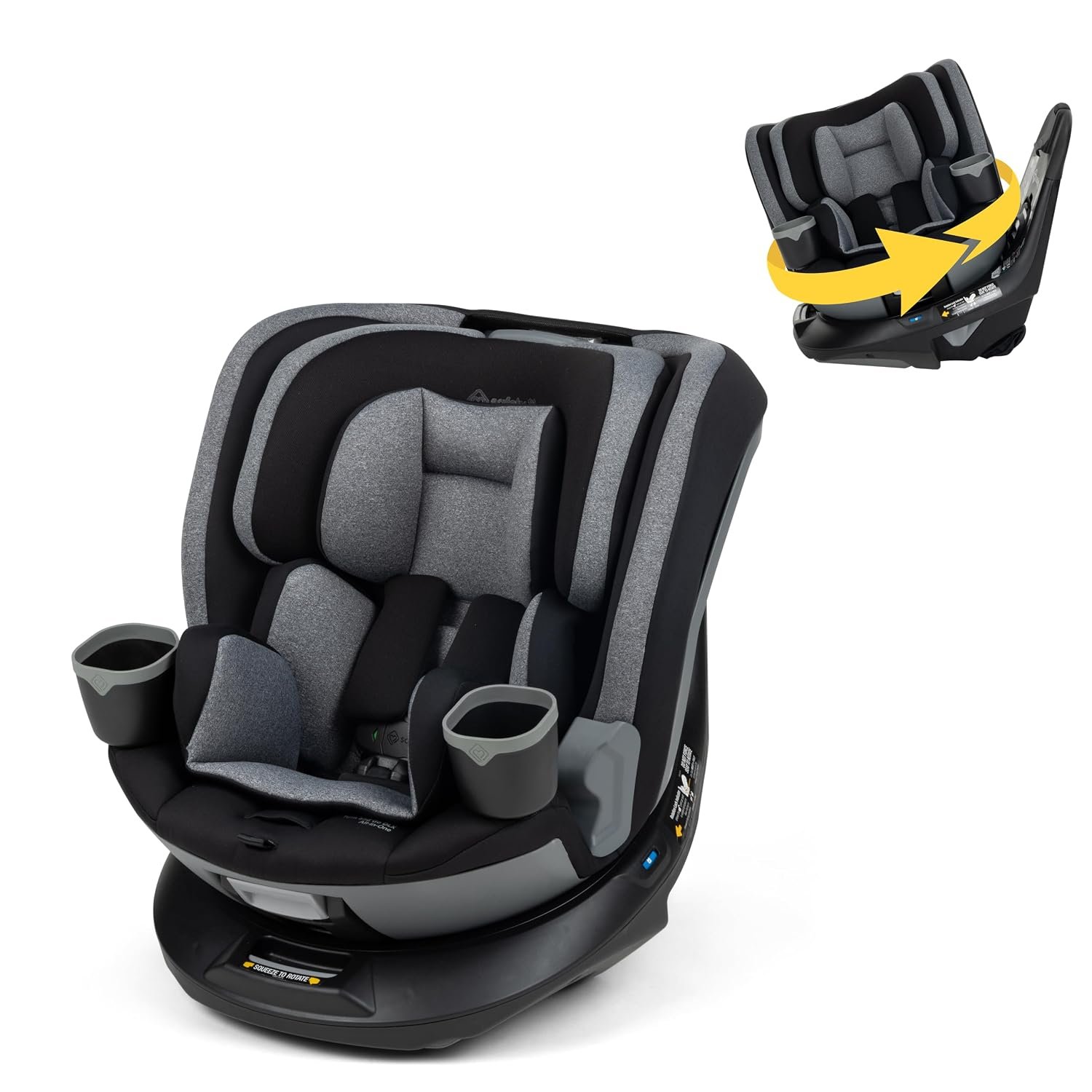 Safety 1st Turn and Go 360 DLX 360 Car Seat, Rotating All-in-One Convertible Car Seat, Sand Bucket