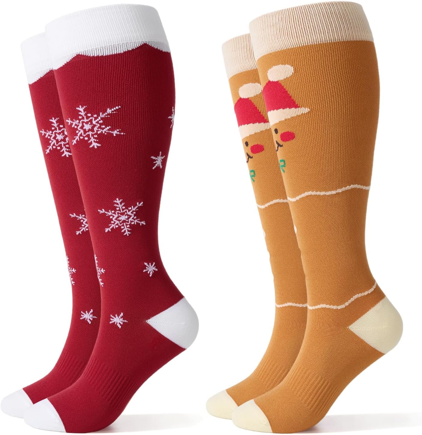 Momcozy Compression Socks for Women Wide Calf, 15-20mmHg Knee High Support Socks for Pregnancy, Nurses, Travel, Flying