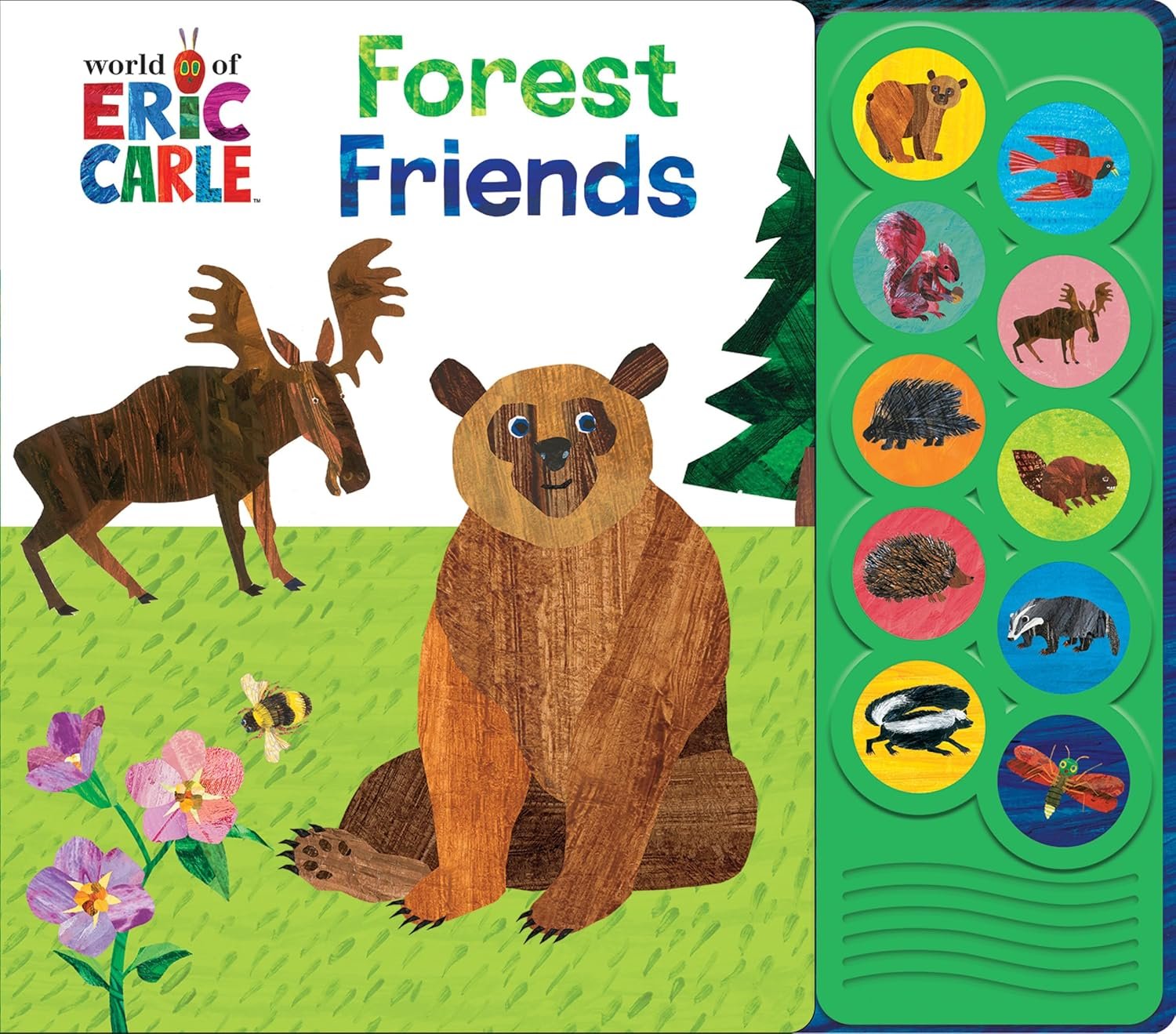 World of Eric Carle, Forest Friends 10-Button Animal Sound Book – Great for First Words – PI Kids