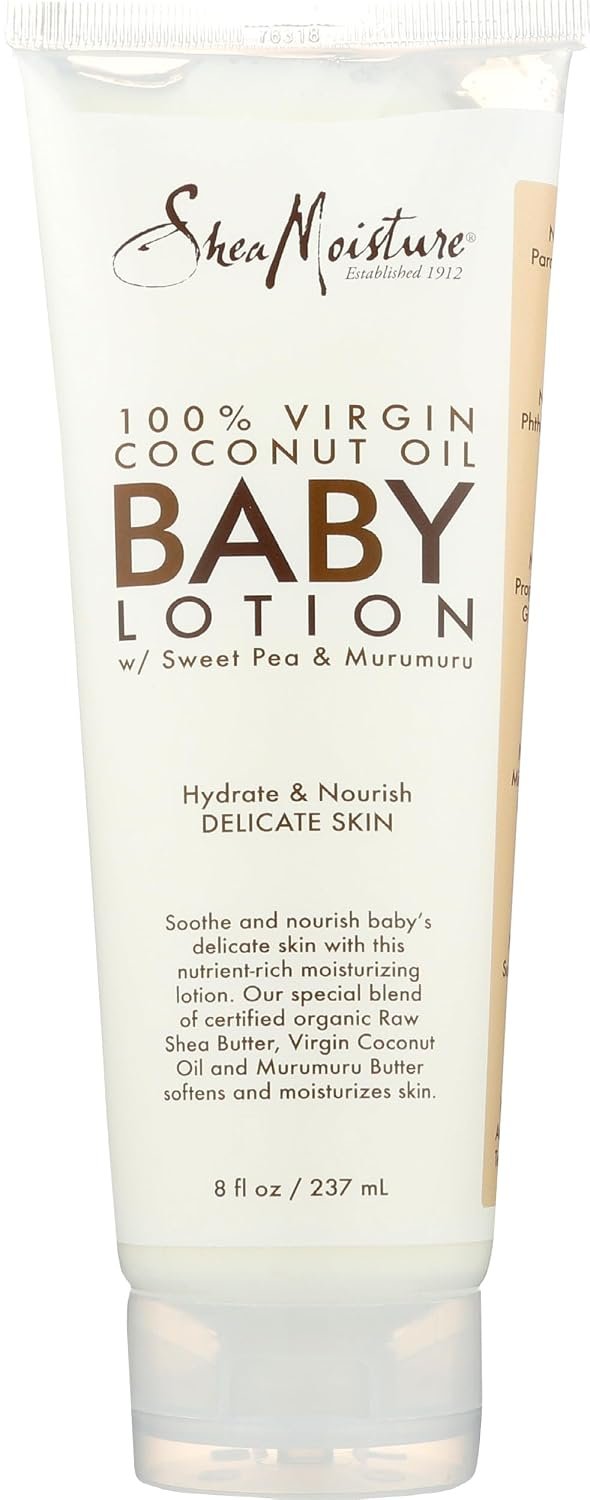 Shea Moisture 100 Percent Virgin Coconut Oil Baby Lotion for Kids – 8 Oz Body Lotion, 8 Ounce