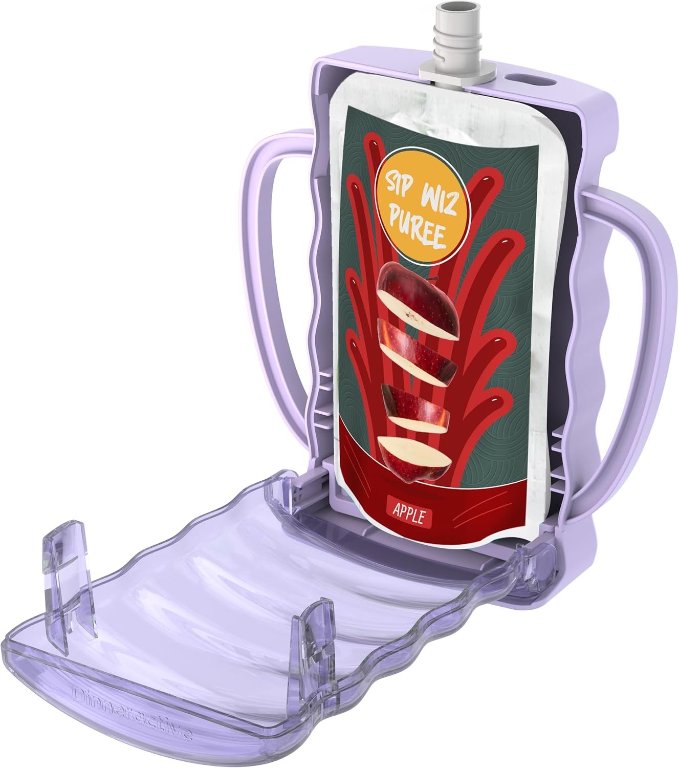 Dinneractive Sip Wiz – Baby Pouch Holder No Squeeze Pouch Food Pouches & Juice Box Holder – Anti-Squeeze Yogurt Pouch Reusable Toddler Essentials