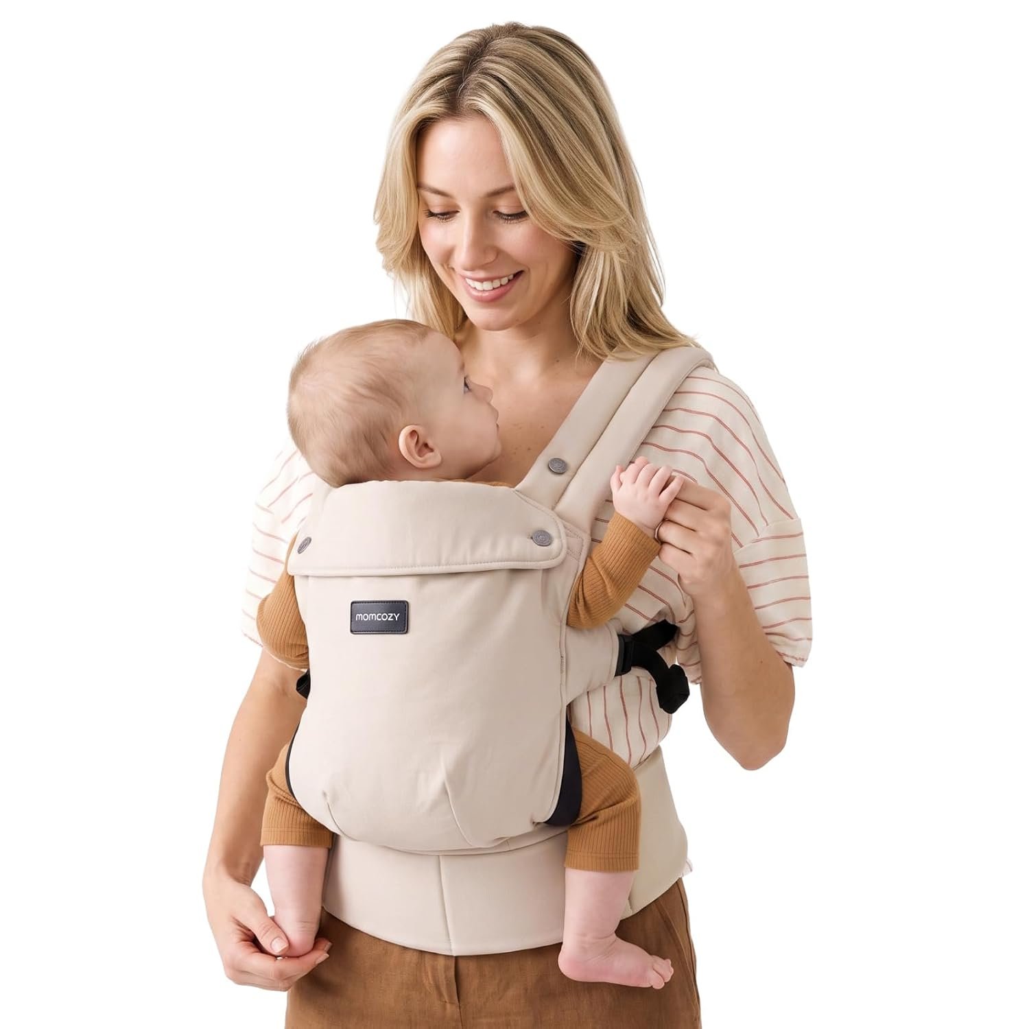 Momcozy PureHug Baby Carrier – Ergonomic, Cozy and Lightweight for 7-45 lbs